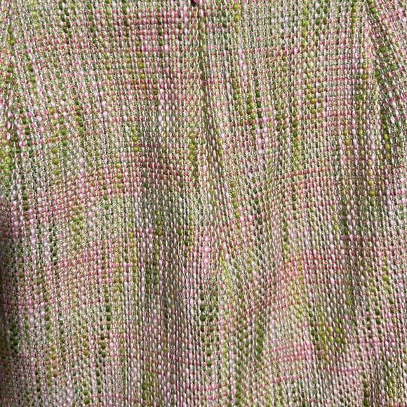 Sigrid Olsen skirt 100% cotton tweed pink green lined 8 NWOT FIRM on PRICE - Picture 5 of 6